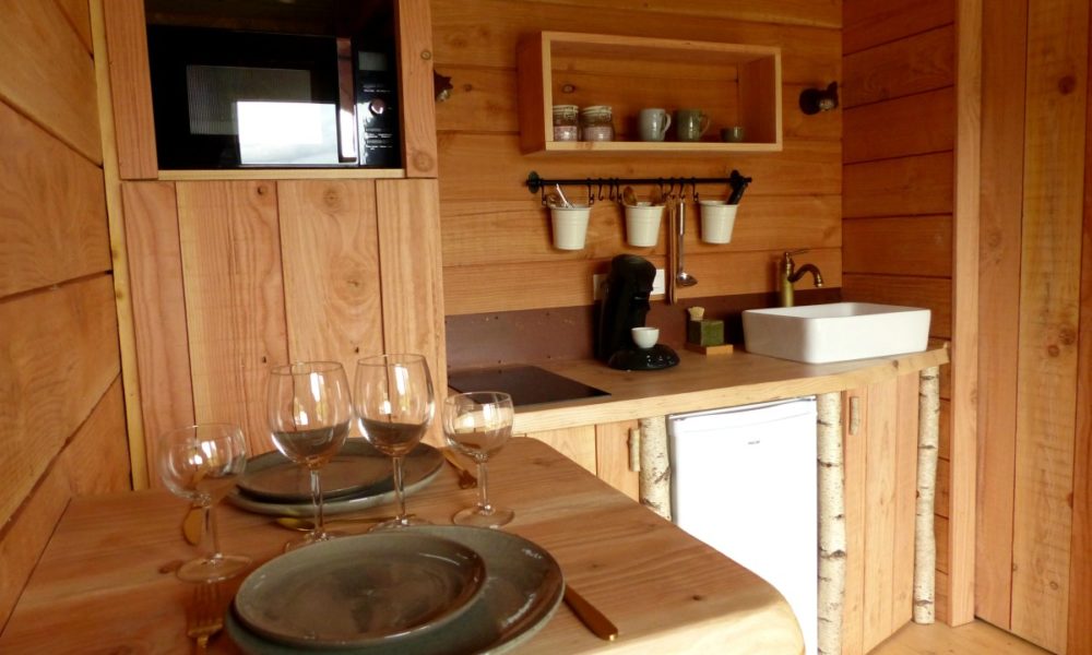 Le coin cuisine cabane et spa